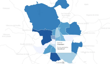 Los distritos de la periferia de la capital invierten tres veces más en iluminación navideña que los del centro - El Mundo