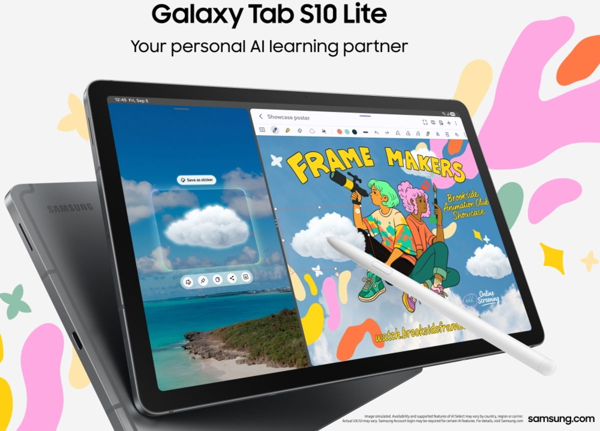 Galaxy Tab S10 Lite en oferta, pantalla grande, S Pen y batería que dura todo el día