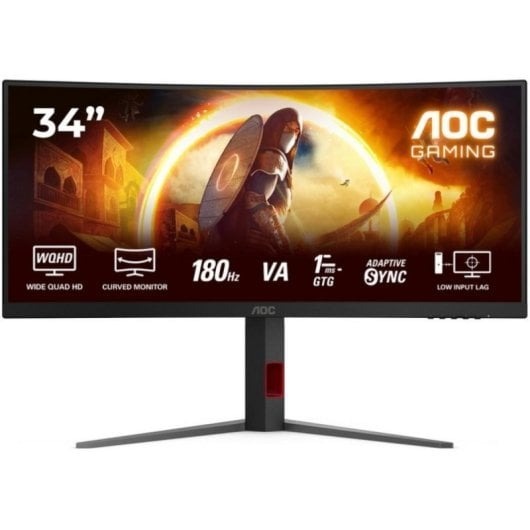 Monitor AOC CU34G4 34" Curvo WQHD 3440x1440 180Hz HDR10 Fast VA 1ms Negro