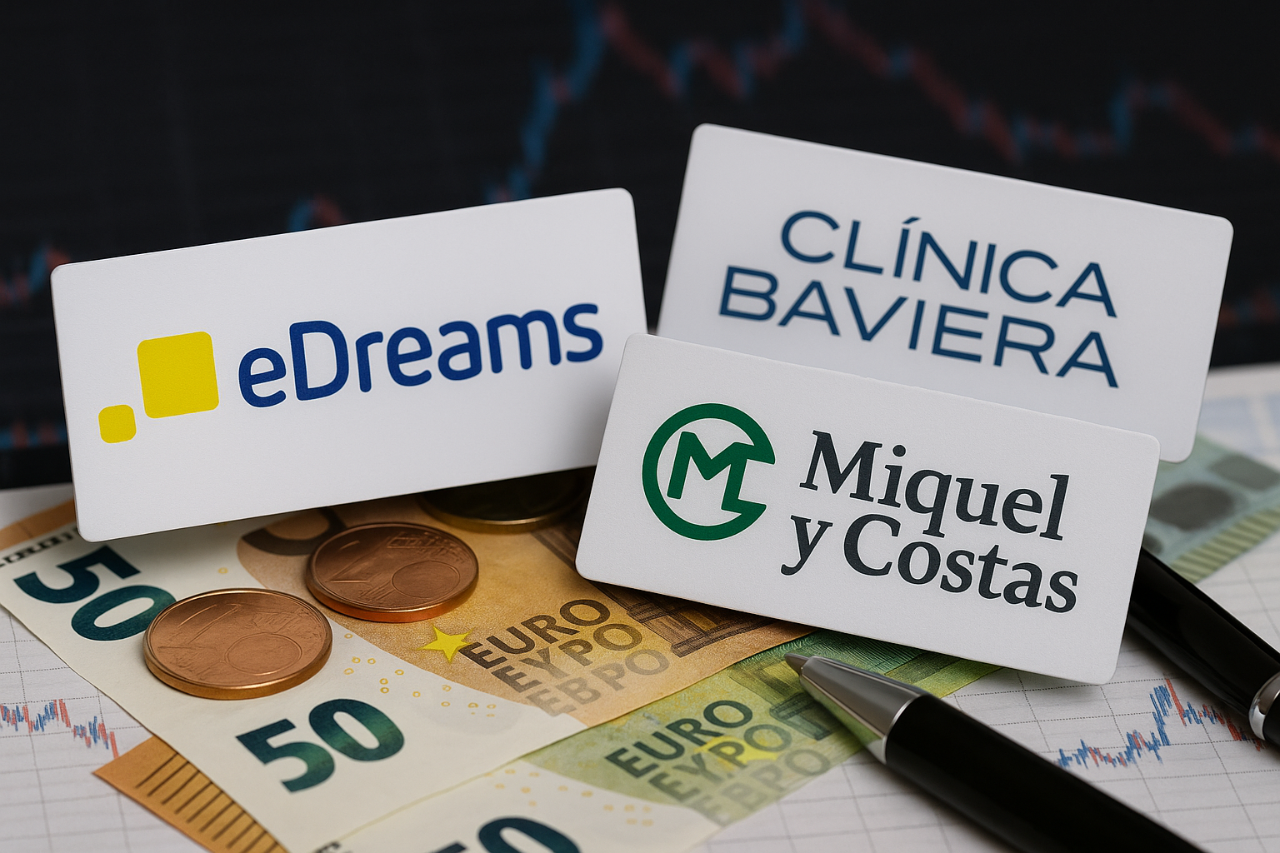 eDreams, Clínica Baviera y Miquel y Costas en bolsa