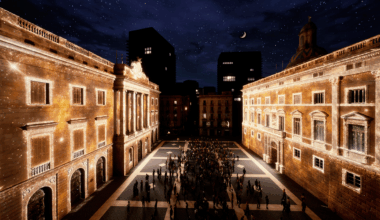 Instalación Navidad plaza Sant Jaume