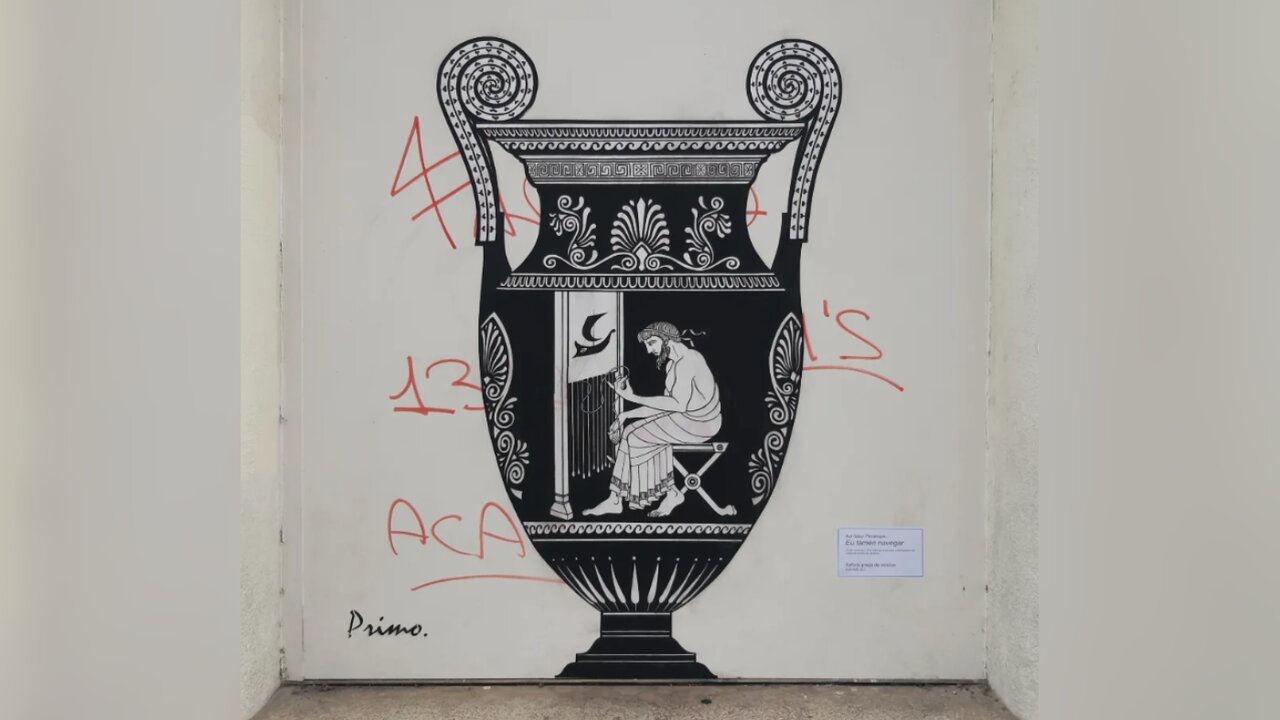 El artista Primo conmemora el 25-N con un nuevo grafiti en Lugo