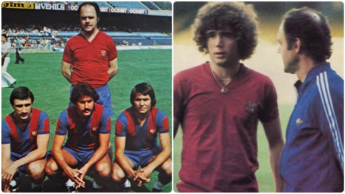 Lucien Muller posa con  Félix, Tarrés y Kubala y habla con un fichaje frustrado: Tarantini