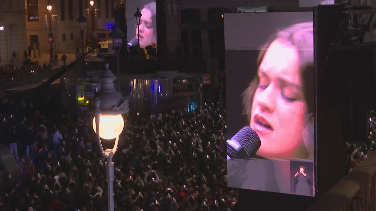 Amaia, Dallafuente, Israel Fernández y Yerai Cortés llenan la Puerta del Sol