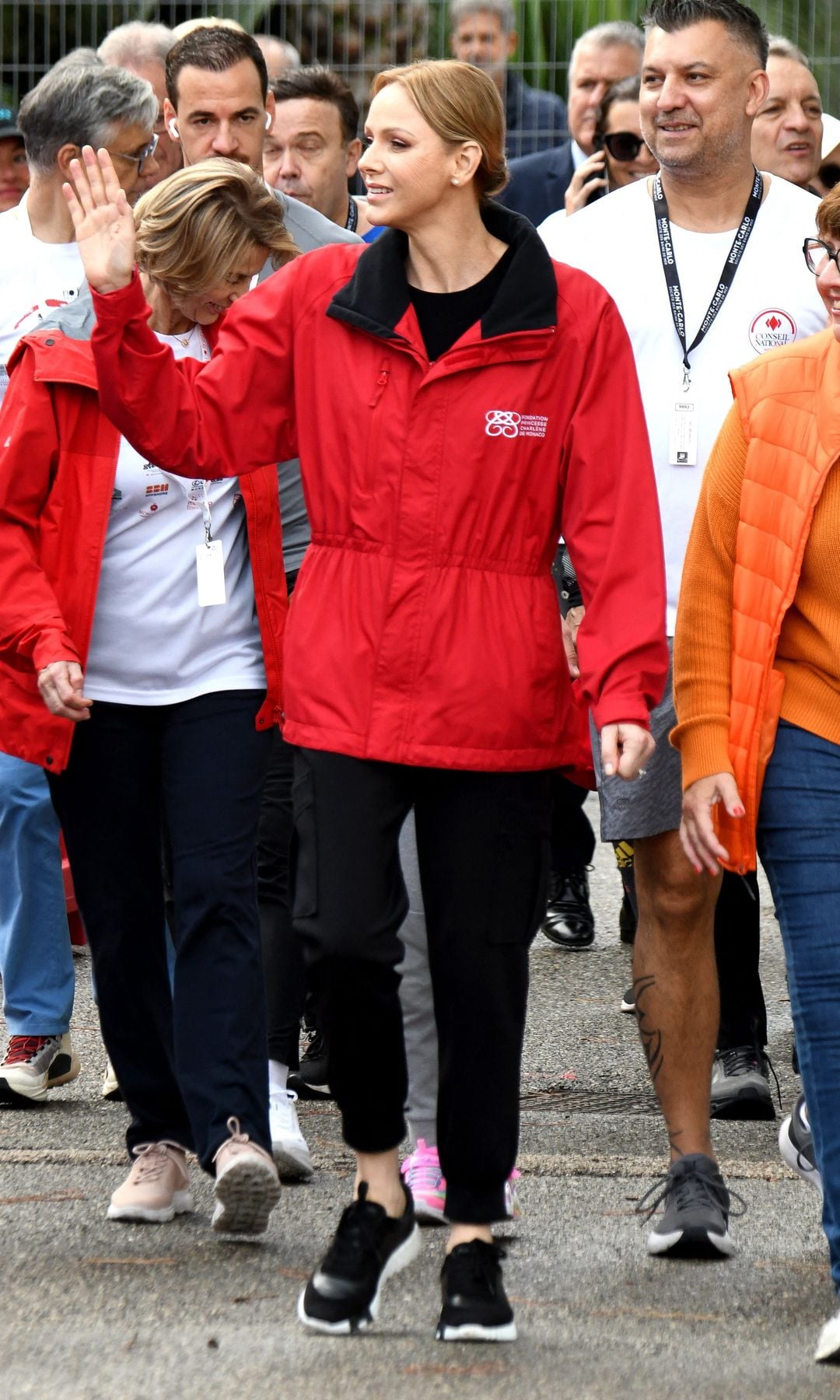 Charlen de  Monaco, una más durante una carrera benéfica este fin de semana en el Principado