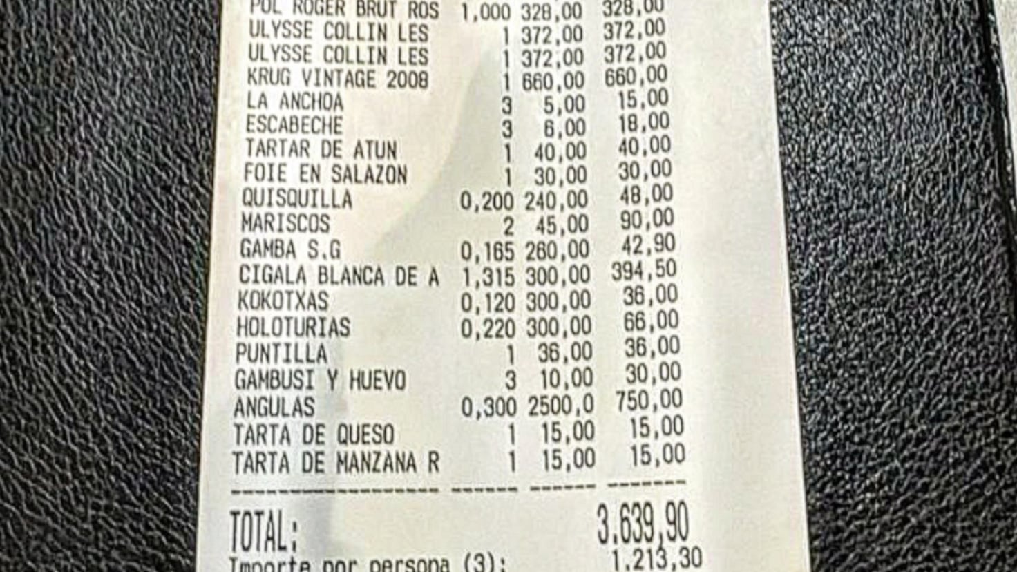 Se gasta 3.600 euros en uno de los mejores restaurantes de Valencia y deja su reseña: “Local modesto, casi clandestino”