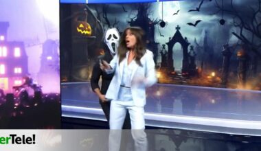 El susto de María Casado a Carmen Corazzini en 'Informativos Telecinco' por Halloween: "Lleva así todo el día" - elDiario.es