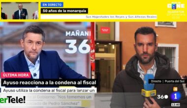Javier Ruiz reacciona en directo a un espontáneo que le llama "mentiroso" en RTVE: "Hay idiotas que disparan"