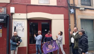 Por la izquierda, Román Cuadra, Oky, José Ramón y Nadia Aguirre, Alejandro Vega y Antonio Roble.