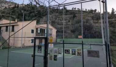 Pista municipal de tenis de Deià, que era utilizada por el Club de Tenis Deià