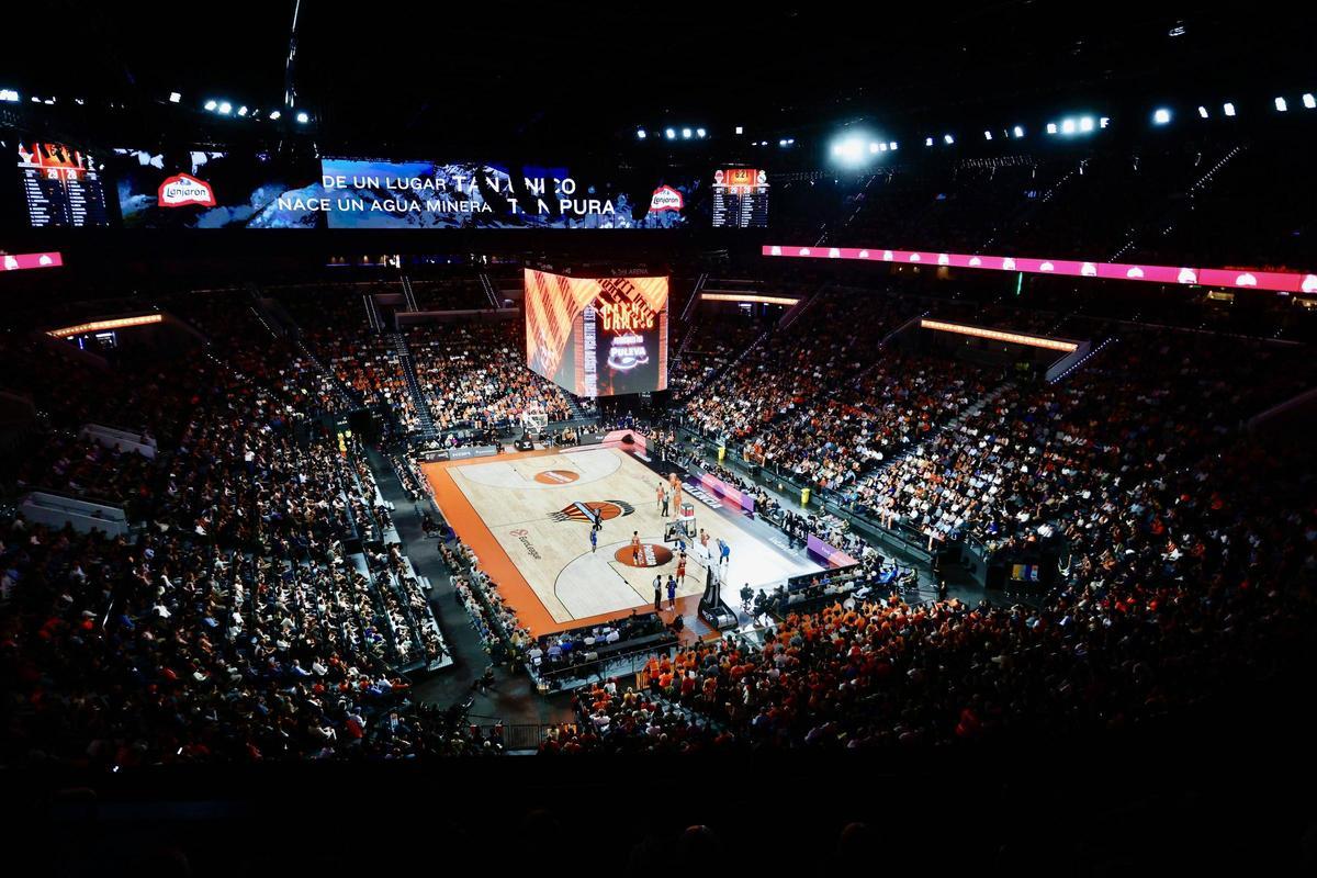 Valencia Roig Arena. Partido de baloncesto Euroliga Euroleague Valencia Basket Club vs Real Madrid . VLC SPD
