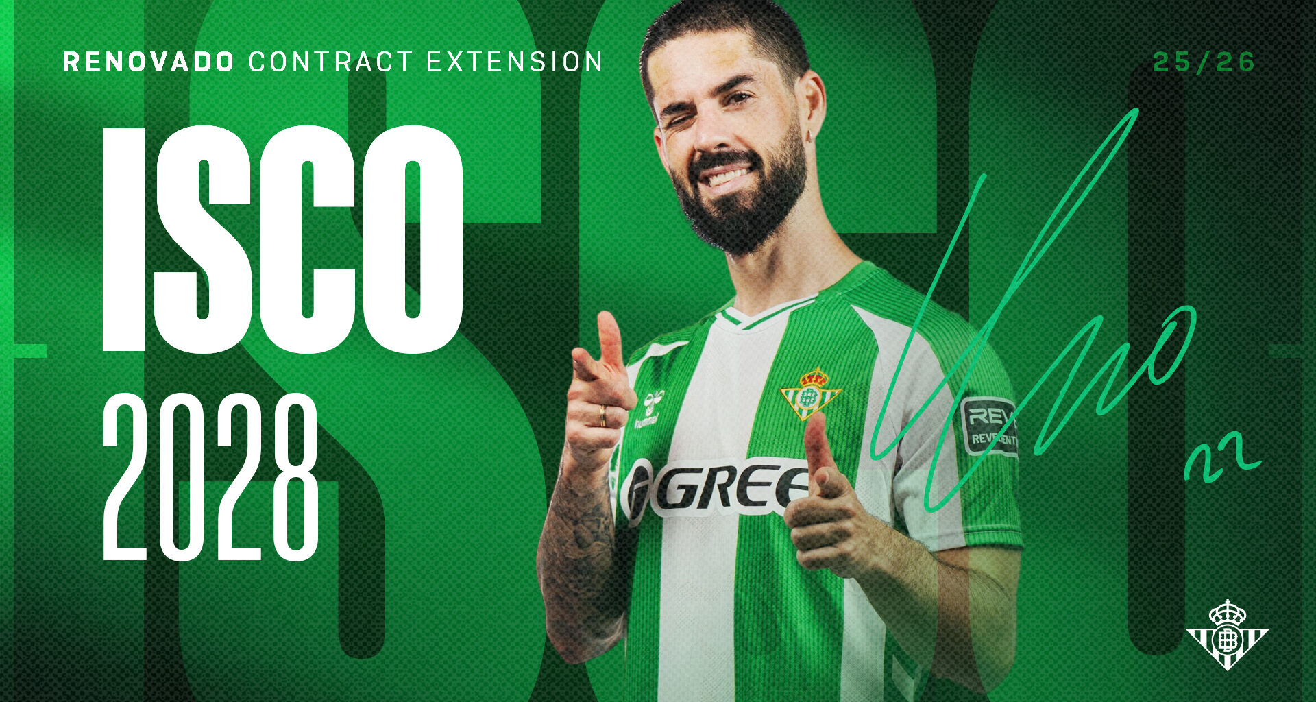 Isco renueva su contrato con el Real Betis