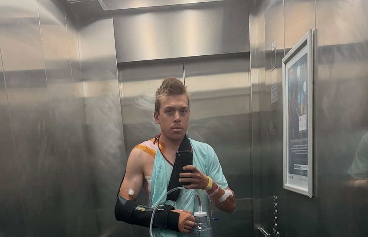 el duro accidente de Andri Frischknecht en la Gravel Burn