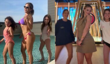 La divertida tarde de Evangelina Anderson junto a sus hijas y las de Wanda Nara a puro baile y piscina