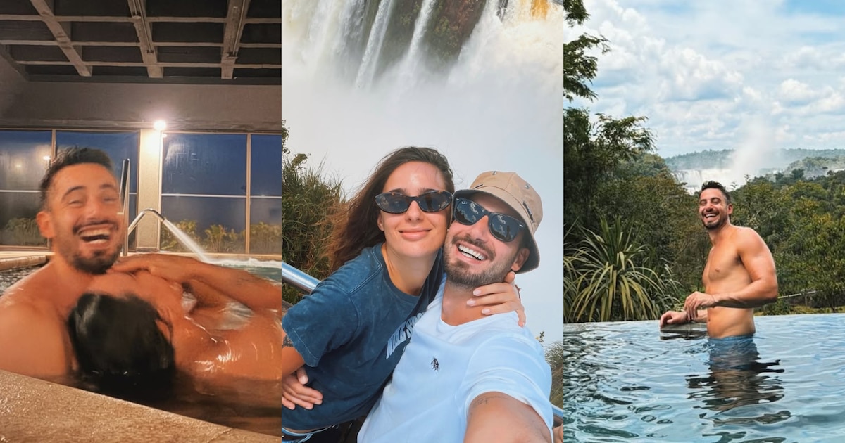 La escapada romántica de Nico Occhiato y Flor Jazmín Peña a las Cataratas del Iguazú: su álbum de fotos