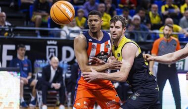 Ángel Núñez, en un partido con el Leyma, el curso pasado, ante La Laguna Tenerife.