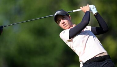 Reacción de Carlota Ciganda antes de la jornada final del Open de España