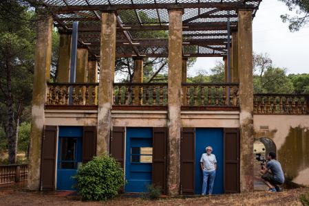 El protagonista del documental ‘Dios lo ve’, en un momento del rodaje en el Belvedere Georgina de Llofriu
