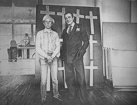 Andy Warhol con Fernando Vijande.