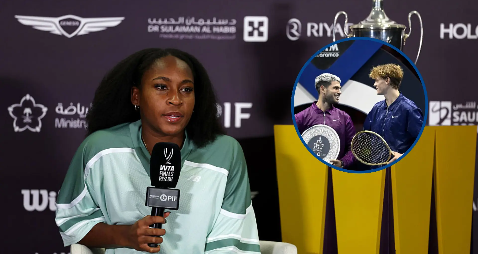 Coco Gauff pone por delante el tenis femenino a la rivalidad entre Carlos Alcaraz y Jannik Sinner: "Es más emocionante"
