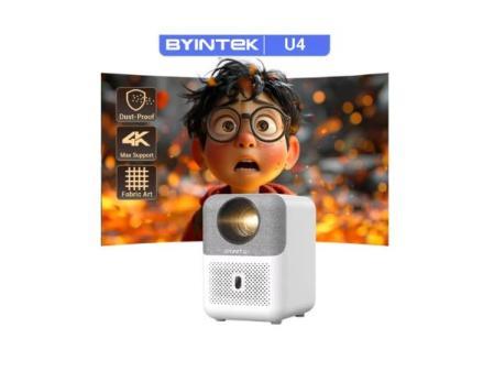 BYINTEK LOVE U4 Mini proyector de cine en casa inteligente 4K 1080P vídeo Android WIFI para cine en teléfono inteligente