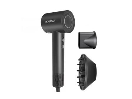 AIGOSTAR Secador Pelo Ionico 1600W, Secado Rápido 110000 RPM Secador de Alta Velocidad, 200 Millones de Iones Negativos, 2 Velocidades, 4 Temperaturas, para Viaje y Casa