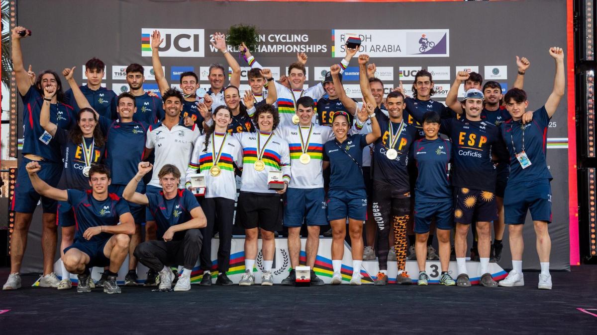 España hace historia en el Mundial de bici trial en Arabia Saudí al lograr seis oros
