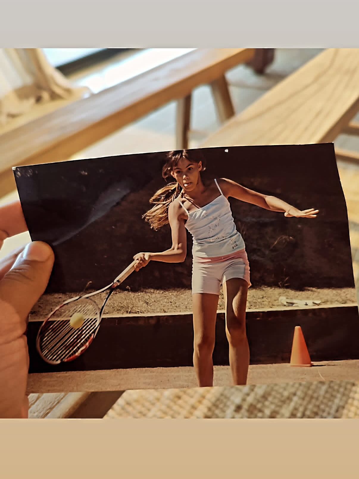 Una foto de Aliona Bolsova cuando empezó en el tenis.