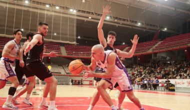 Pau Isern en el duelo entre  el Círculo Gijón Baloncesto y el UEMC Baloncesto Valladolid.