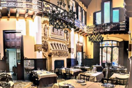 Comedor del actual restaurante 6Q en la Casa Roura de Canet de Mar .