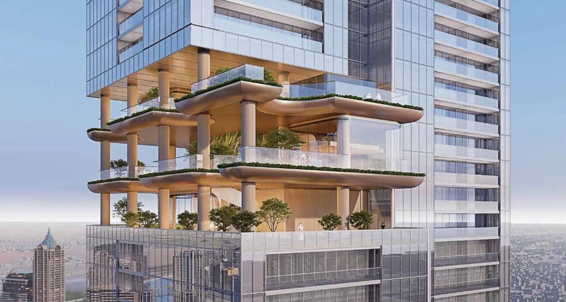 El gigantesco rascacielos de 450 metros de altura con viviendas de lujo que tendrán piscinas infinitas y terrazas de yoga