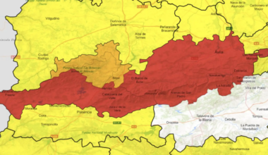 Alerta roja en Ávila, Cáceres y el Sistema Central por lluvia extrema y riesgo de inundaciones por la borrasca Claudia