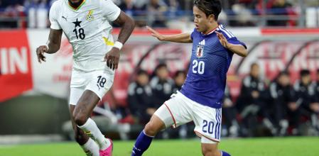 Take Kubo, durante el amistoso entre Japón y Ghana