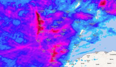 La borrasca Claudia trae un fin de semana muy lluvioso y abre la puerta a un ambiente invernal