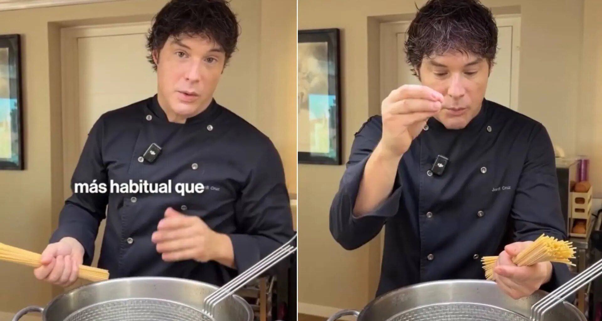 Jordi Cruz advierte del "error garrafal" al cocer la pasta: "No lo hagáis jamás"