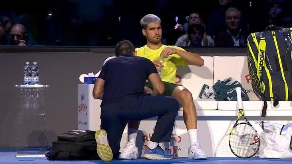 Saltan todas las alarmas con Alcaraz en la final contra Sinner en las ATP Finals