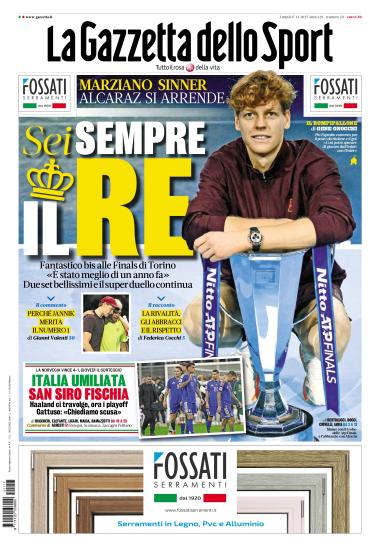 Portada La Gazzetta dello Sport