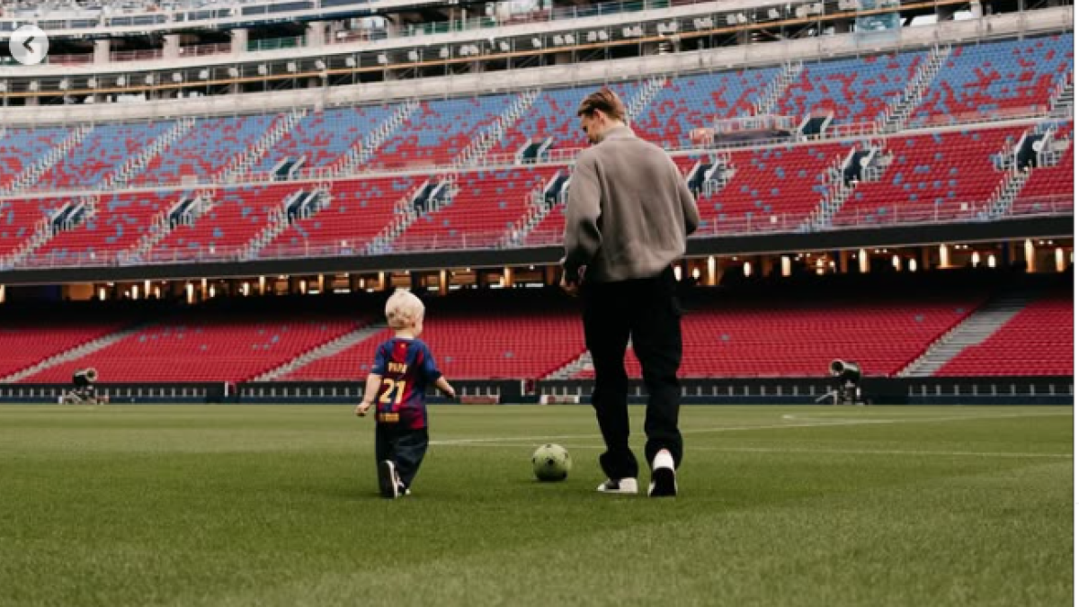 El regalo de cumpleaños más culé de Frenkie de Jong a su hijo Miles
