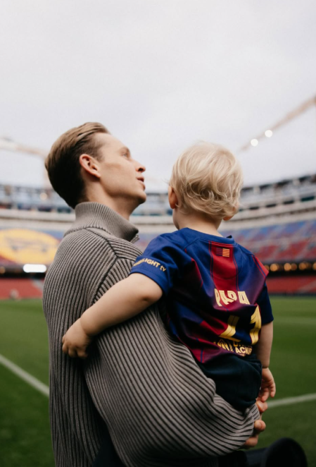 Frenkie y Miles de Jong, en el Spotify Camp Nou