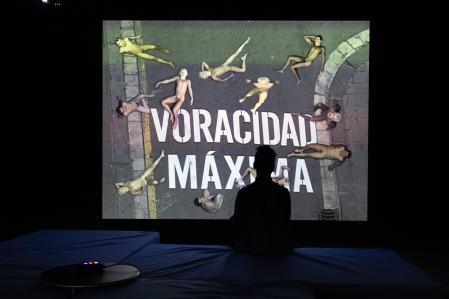 Imagen de la videoinstalación 'Voracidad máxima', sobre los chaperos y sus clientes en Barcelona