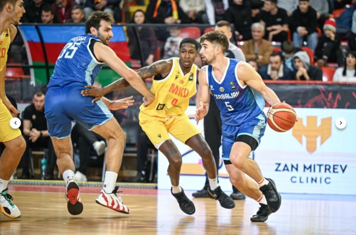 Omari Moore, en el partido de este jueves ante Azerbaiyán.