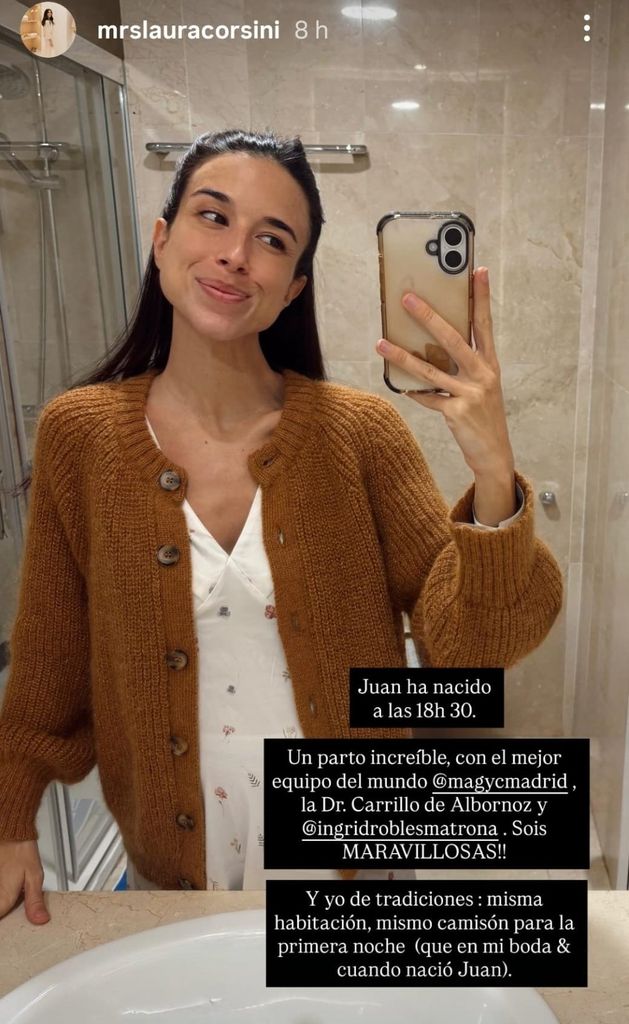 Laura Corsini ha dado a luz a su segundo hijo