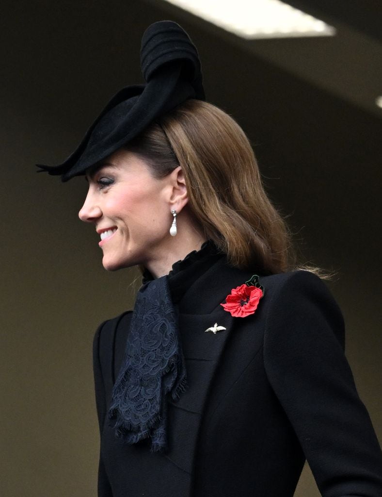Kate Middleton, la princesa de Gales, en el Día del Recuerdo, Londres, 2025.