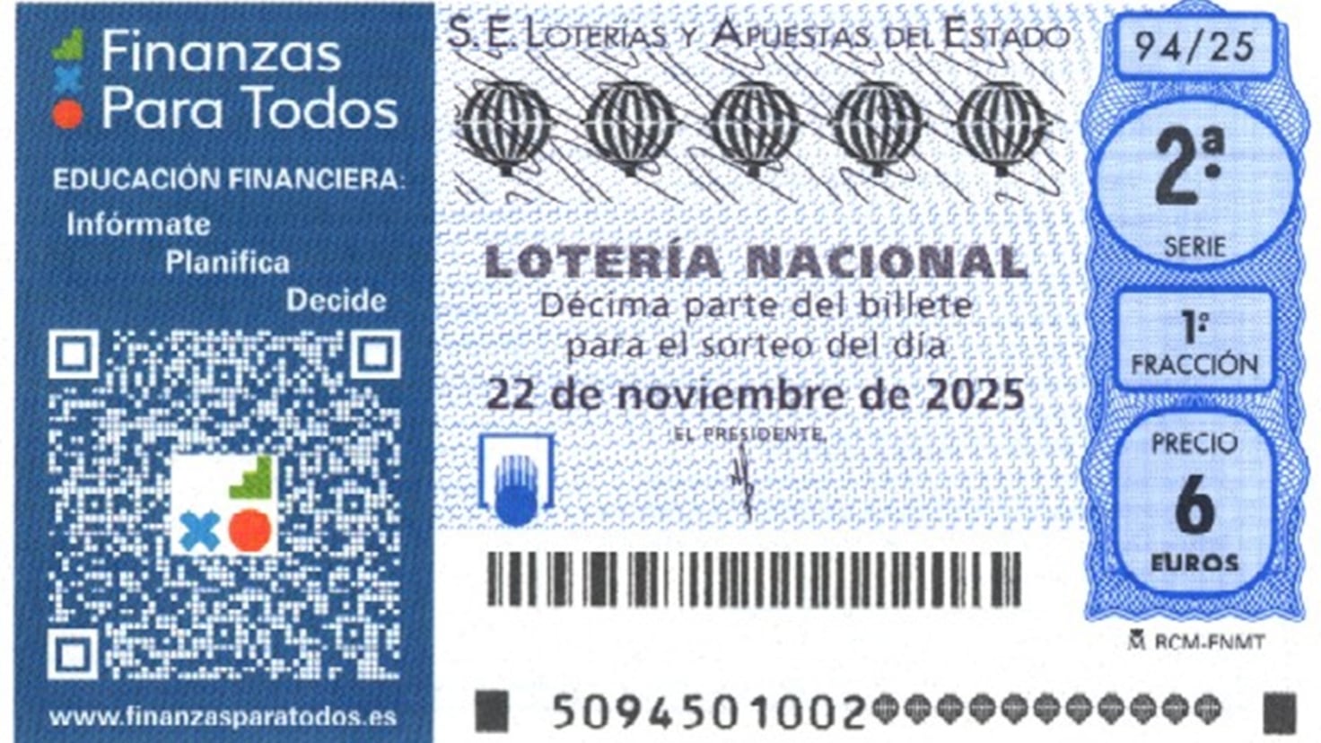 Lotería Nacional: comprobar los resultados del sorteo de hoy, sábado 22 de noviembre