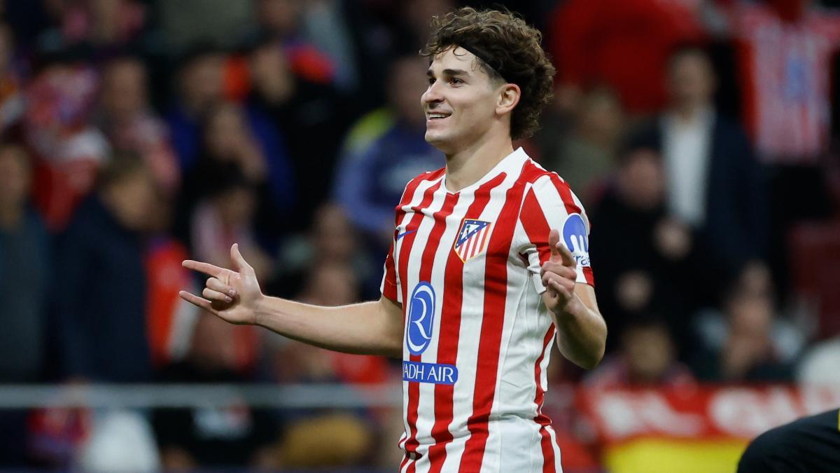 Julián Álvarez, autor del primer tanto contra el Union SG