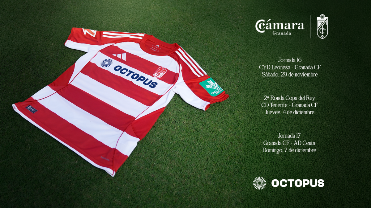 Octopus lucirá en el frontal de la camiseta del Granada CF en los próximos encuentros | Granada CF