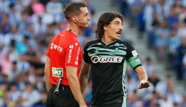 Polémica con el árbitro del Betis - Girona por una decisión que pudo costarle cara a los verdiblancos