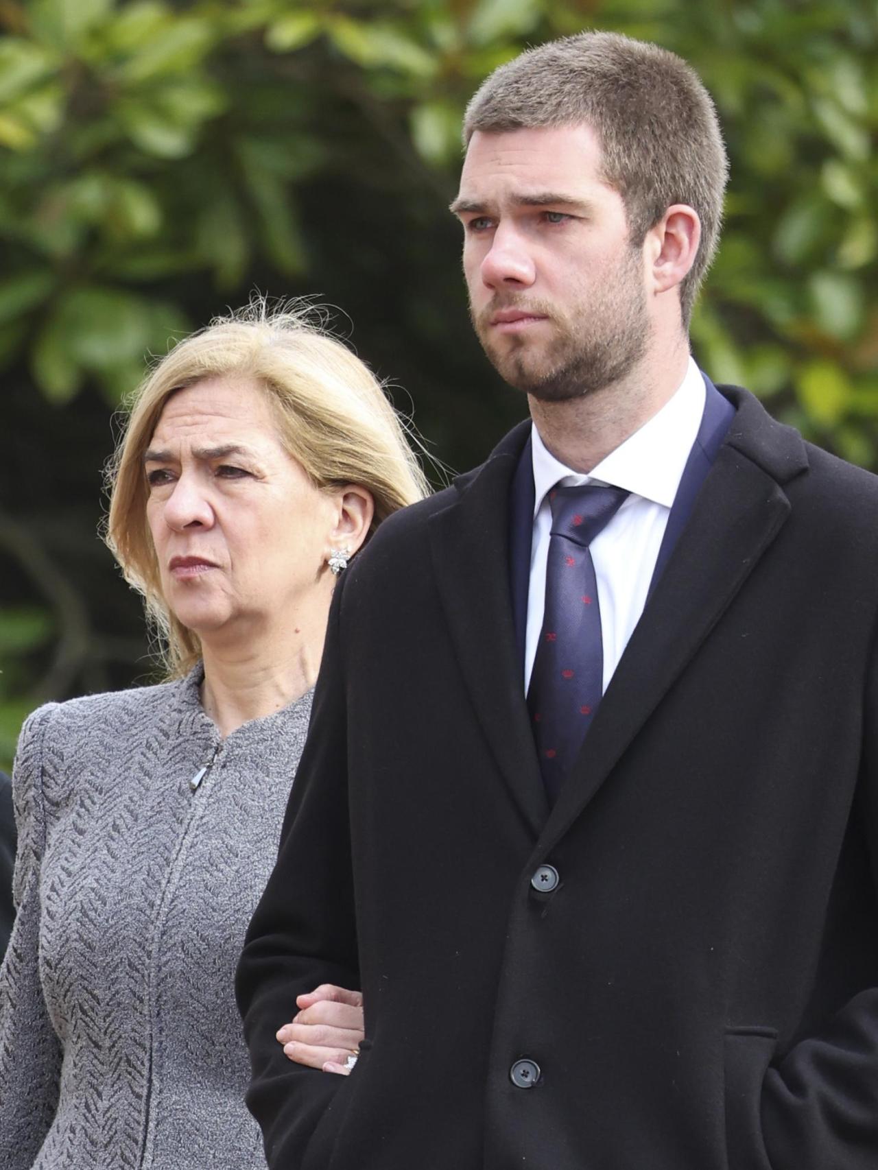 Juan Urdangarin y la infanta Cristina en la misa de Constantino de Grecia.
