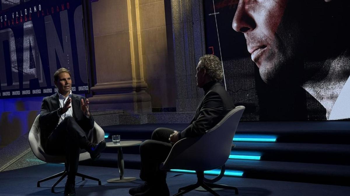 Rafa Nadal, junto a Jorge Valdano, en 'Universo Valdano'
