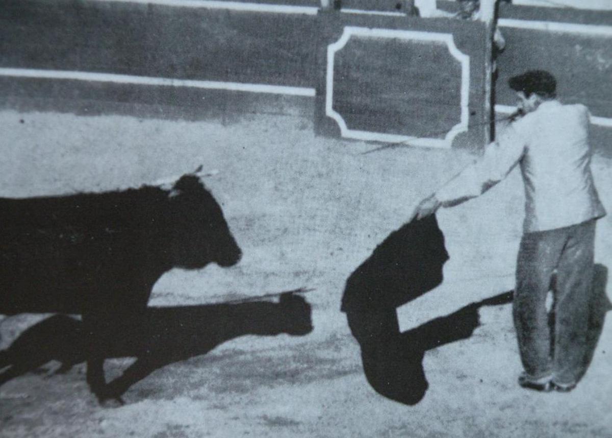 Zuloaga estoque uno de los novillos que toreó en festejos con públicos